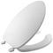 Elongated Open Front Toilet Seat with Cover White